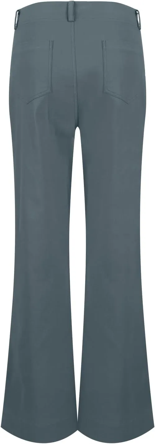 Twill Jeans for Women Straight Leg Button Low Rise Pull on Cargo Pants Baggy Casual Lightweight Flared Jeans w/Pocket