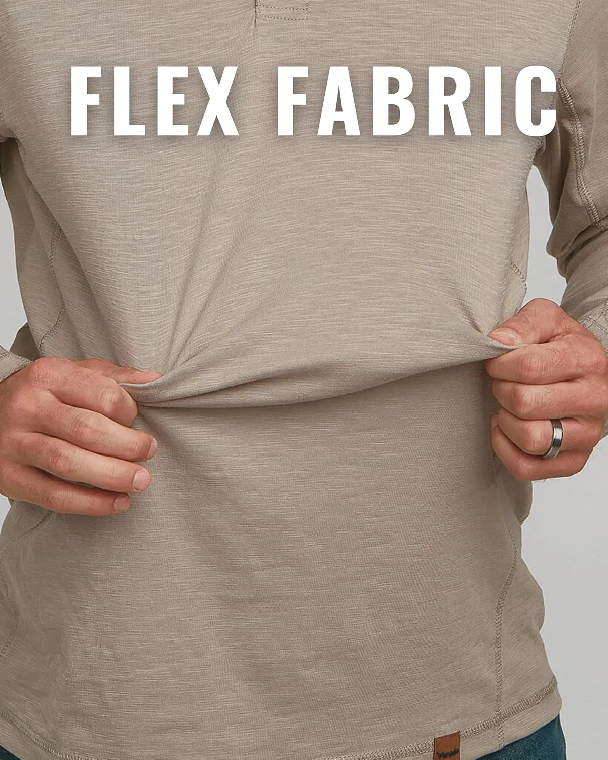 Venado Henley Long Sleeve Shirts for Men - Mens Henley with Flex Material