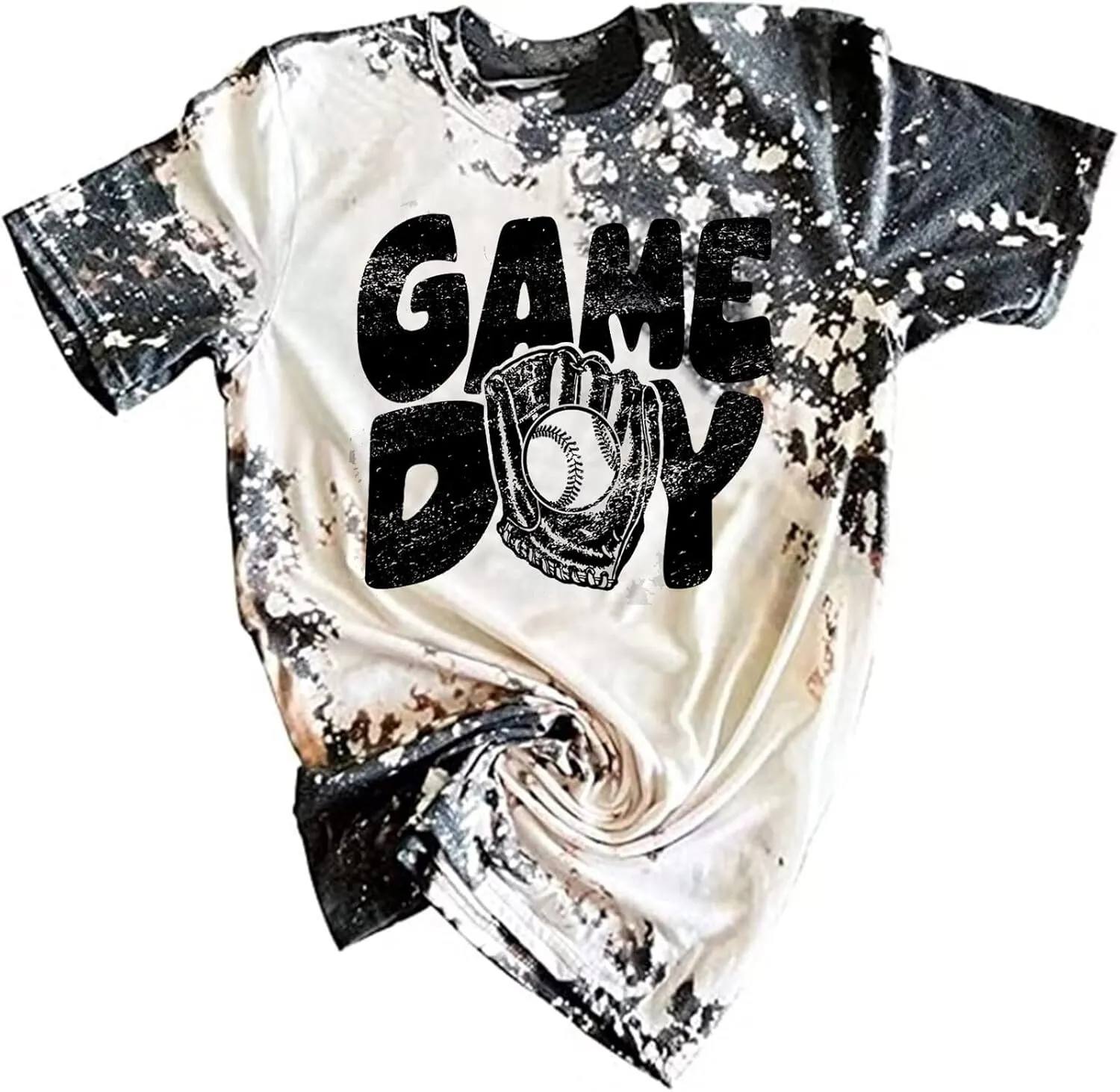 Vintage Leopard Baseball Mom Shirt Tee - Women's Short Sleeve T-Shirts