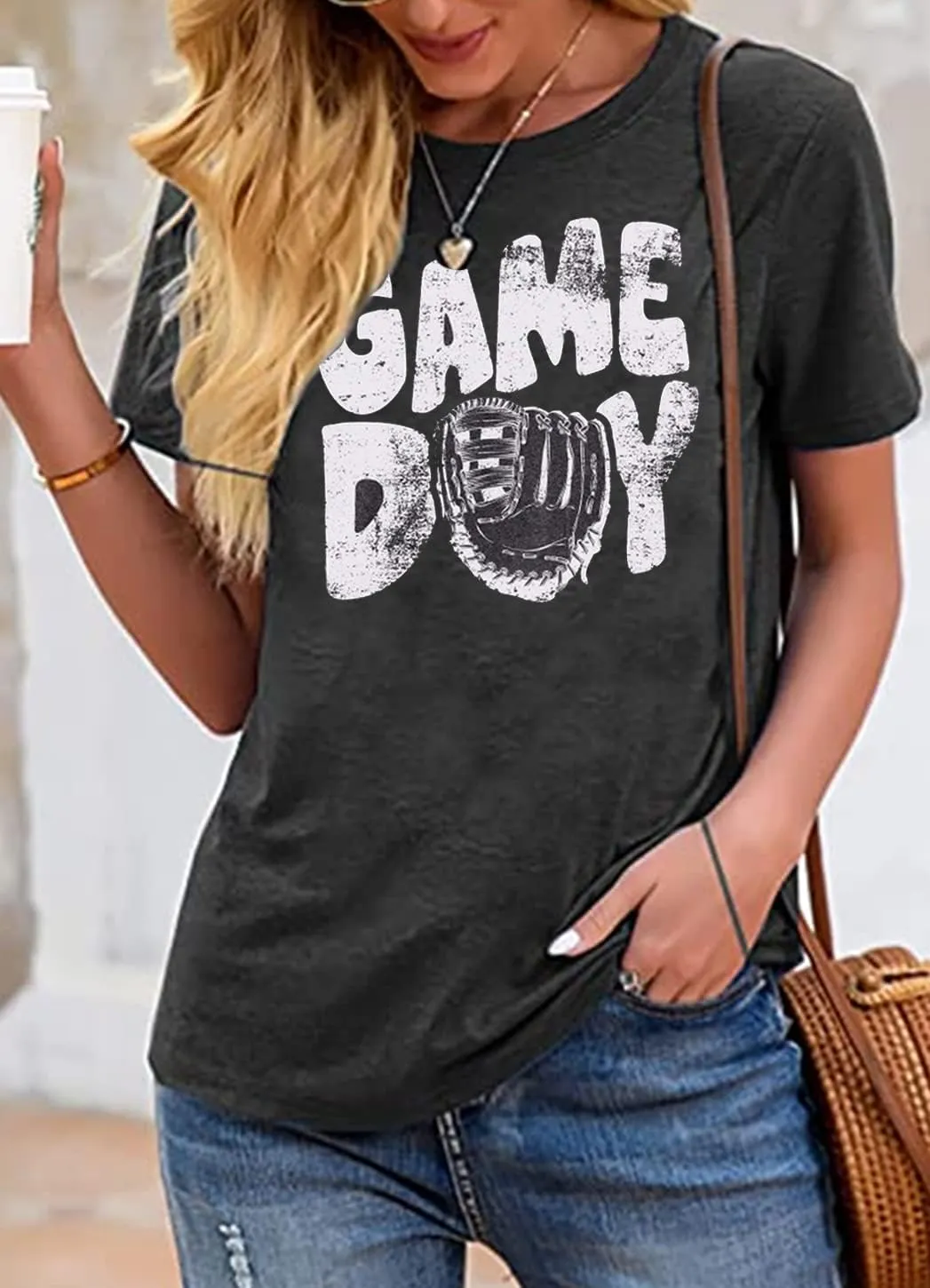 Vintage Leopard Baseball Mom Shirt Tee - Women's Short Sleeve T-Shirts