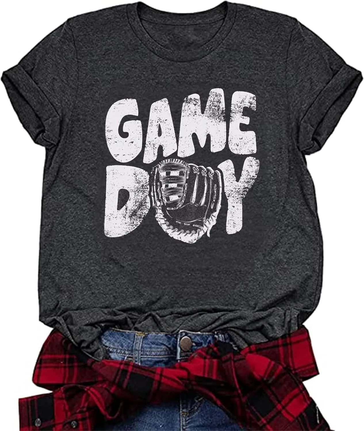 Vintage Leopard Baseball Mom Shirt Tee - Women's Short Sleeve T-Shirts