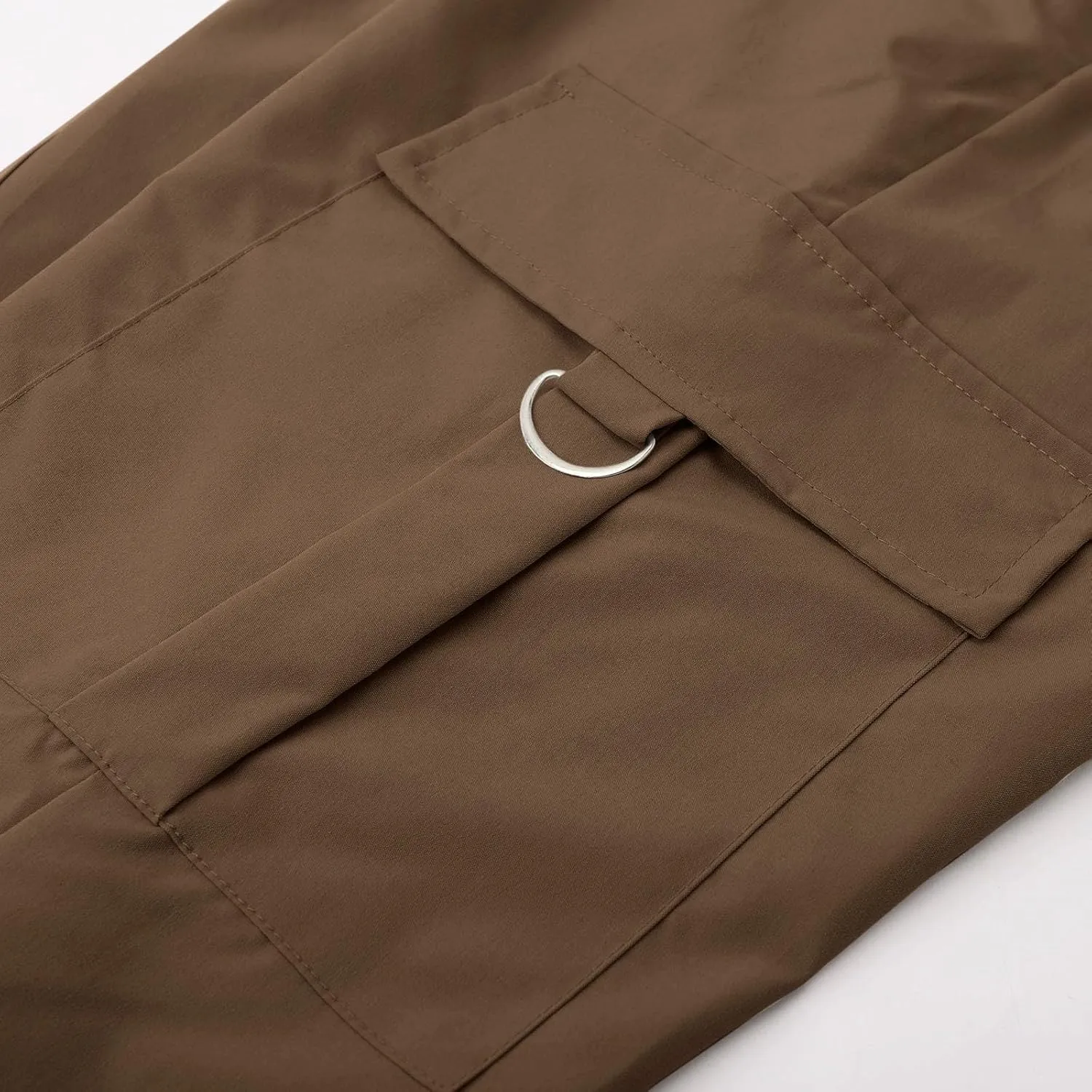 Wide Leg Casual Pants for Women Trendy High Waisted Cargo Pants with Pockets Baggy Stretch Utility Military Pants