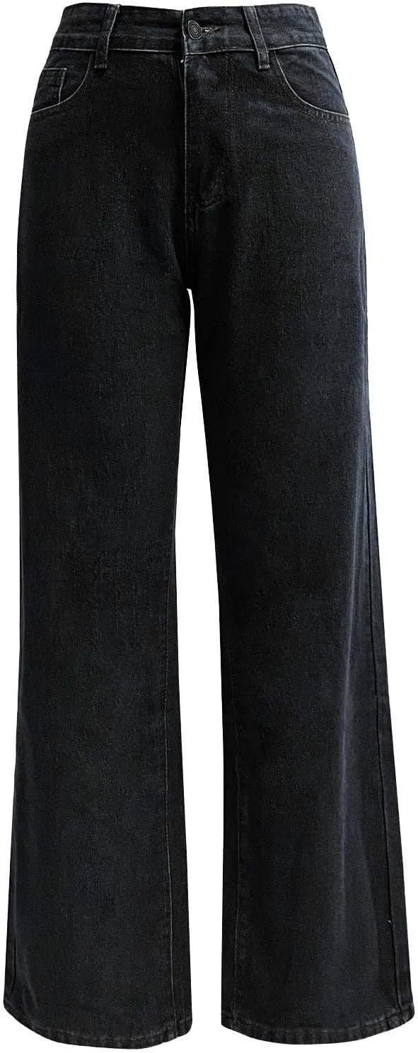 Wide Leg Jeans for Women High Waisted Stretchy Denim Pants Straight Leg Baggy Denim Pants 2024 Trendy Trouser Jeans