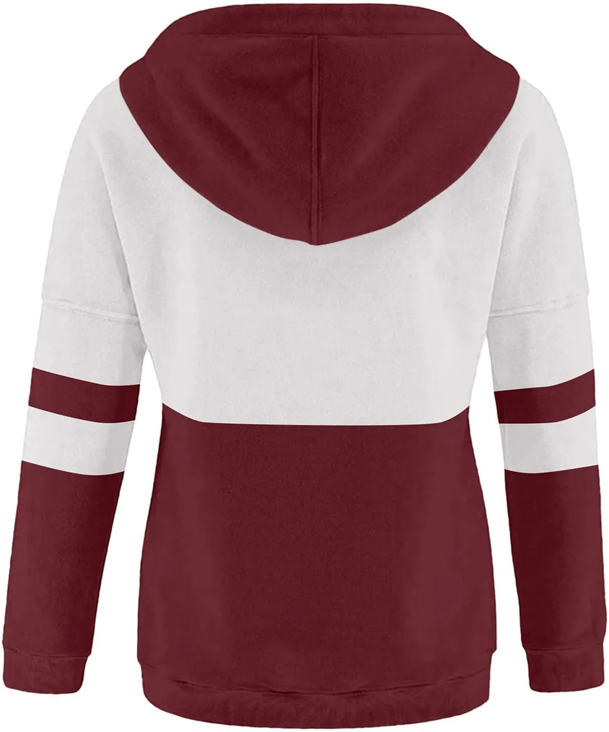 Winter Hoodies For Women 2022,Women's Pullover Casual Color Block Sweatshirts Long Sleeve Tops With Kangaroo Pockets