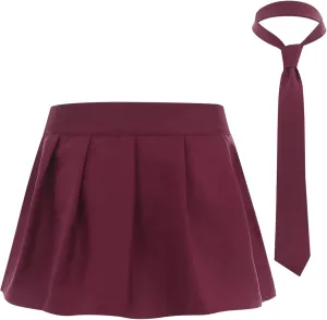 Woman's Schoolgirls Outfits Mini Skirt Plaid Skater A-line Skirt Pleated Role Play Lingerie