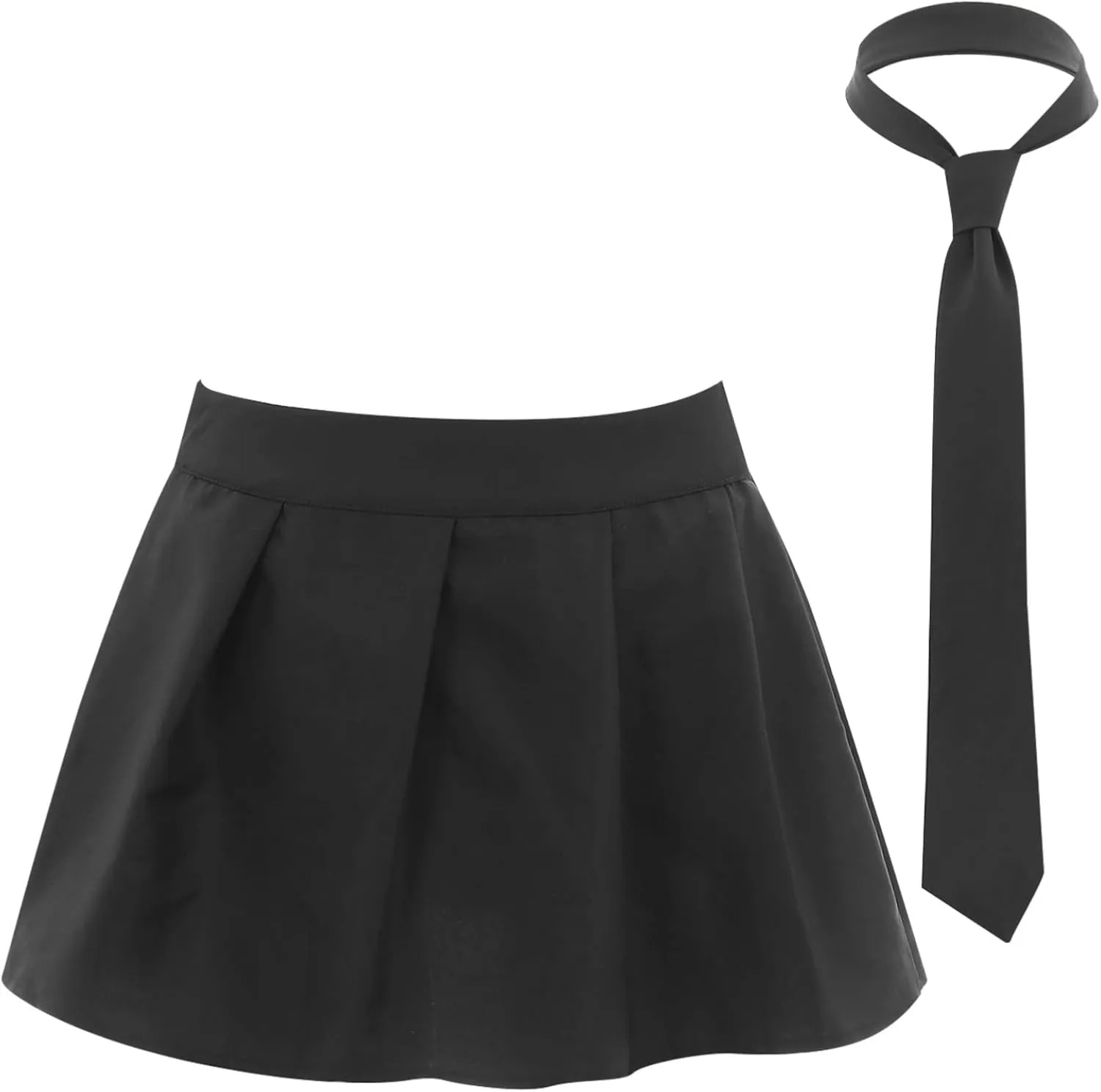 Woman's Schoolgirls Outfits Mini Skirt Plaid Skater A-line Skirt Pleated Role Play Lingerie