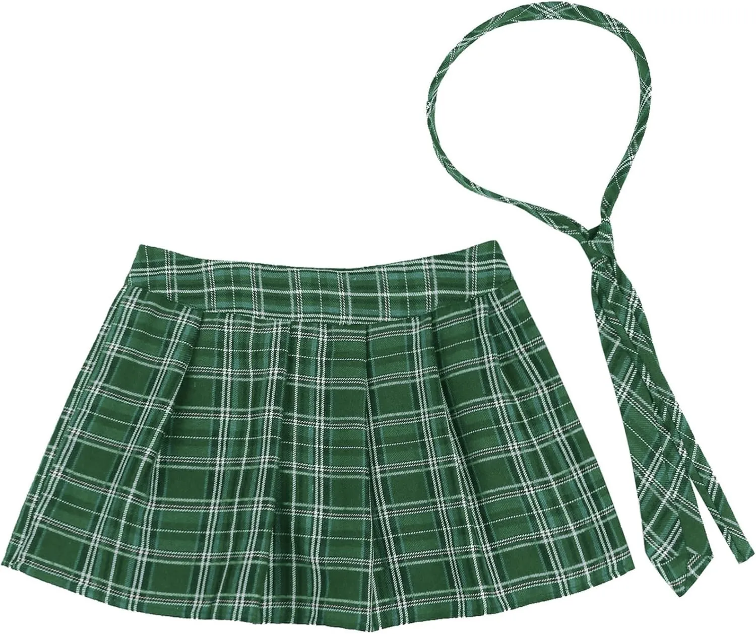 Woman's Schoolgirls Outfits Mini Skirt Plaid Skater A-line Skirt Pleated Role Play Lingerie