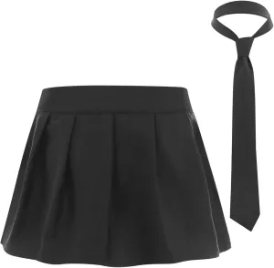 Woman's Schoolgirls Outfits Mini Skirt Plaid Skater A-line Skirt Pleated Role Play Lingerie