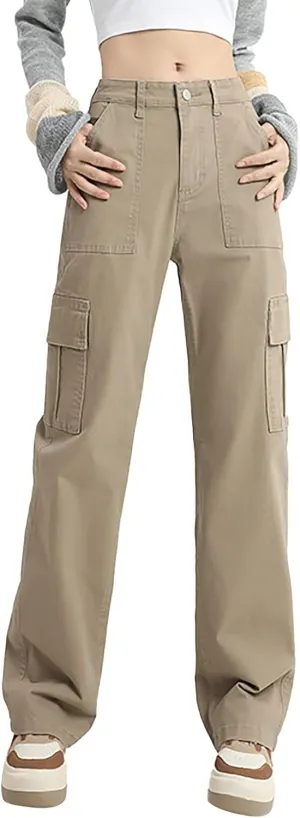 Women 2024 Baggy Parachute Pants Casual Cargo Pant Low Waist Loose Y2K Pants Multiple Pockets Jogger