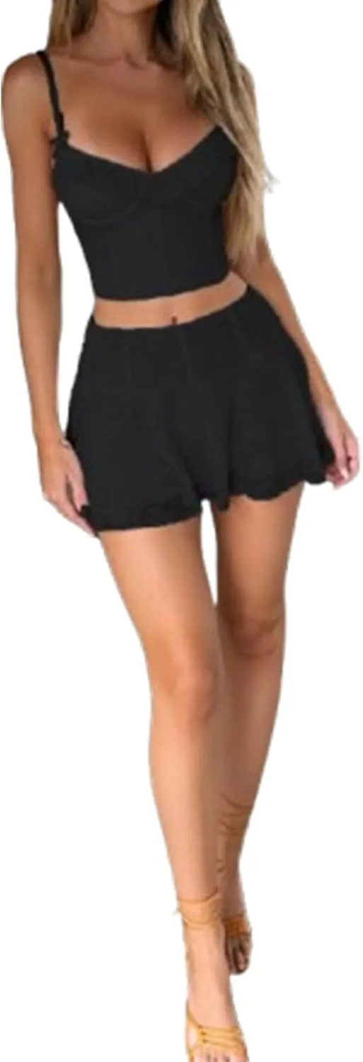 Women Aesthetic Lace Mini Skirt Low Rise Pleated Ruffle Layered Flowy Short Skirt Teen Girls Asymmetrical Half Slip Skirt