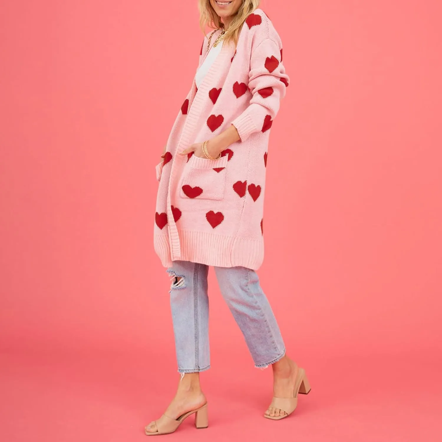 Women Argyle Oversized Sweaters Casual Crew Neck Geometric Pattern Knitted Pullovers Jumper Vintage Streetwear