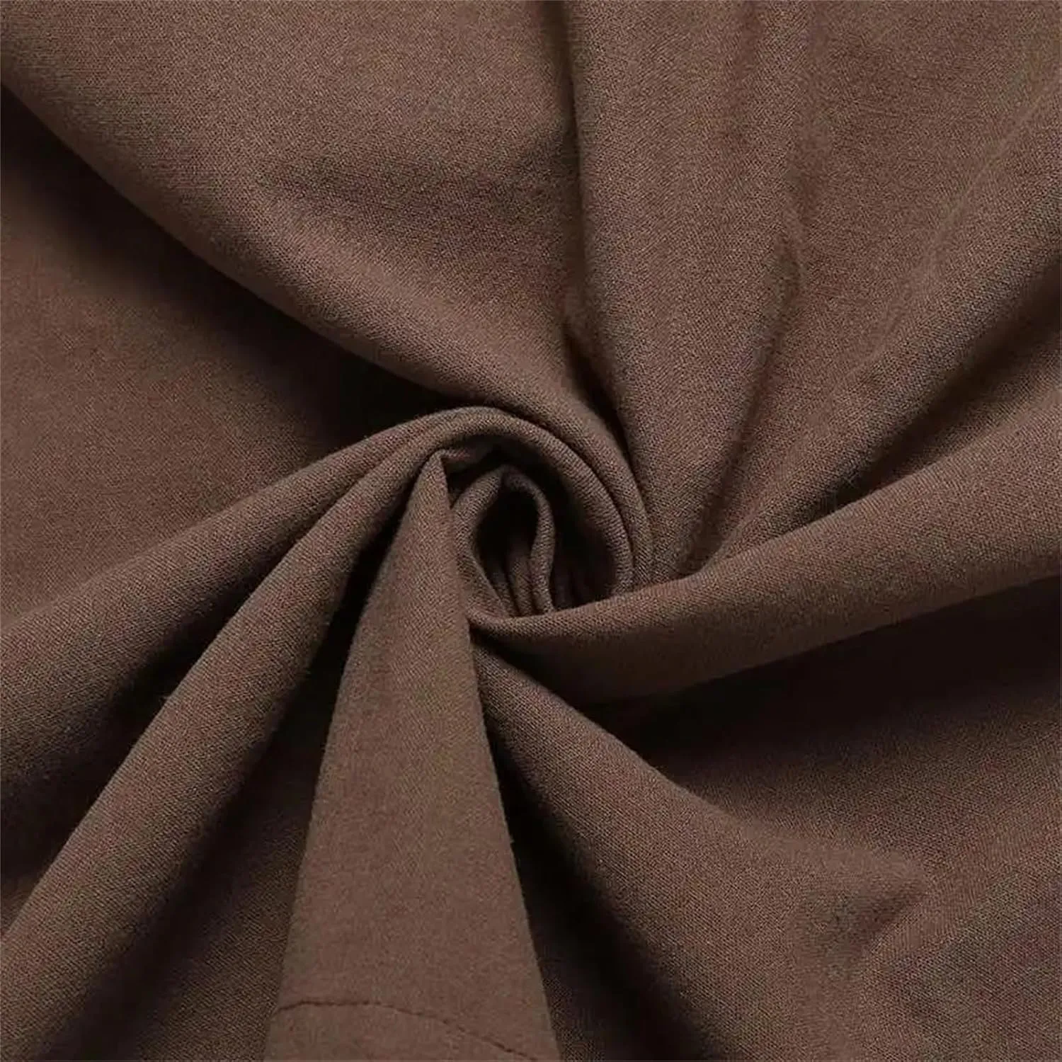 Women Cotton A Line Skirt Summer Elastic Waist Casual Holiday Skirt with Side Pockets