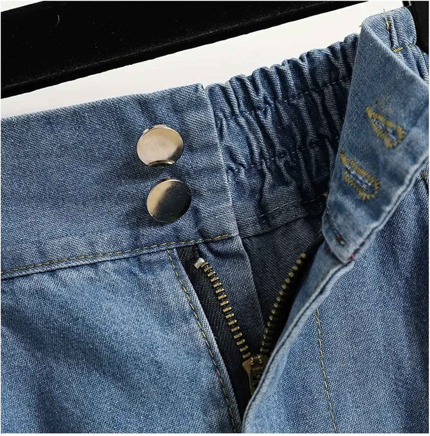 Women High Waist Denim Skirt Summer Elegant Midi Thin Slim Fit A-Line Skirt
