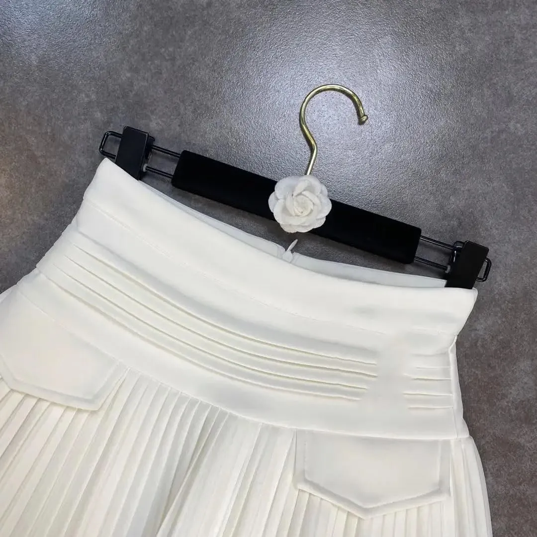 Women High Waist Short Mini Pleated Skirt Streetwear Slim Korea A Line Skirt