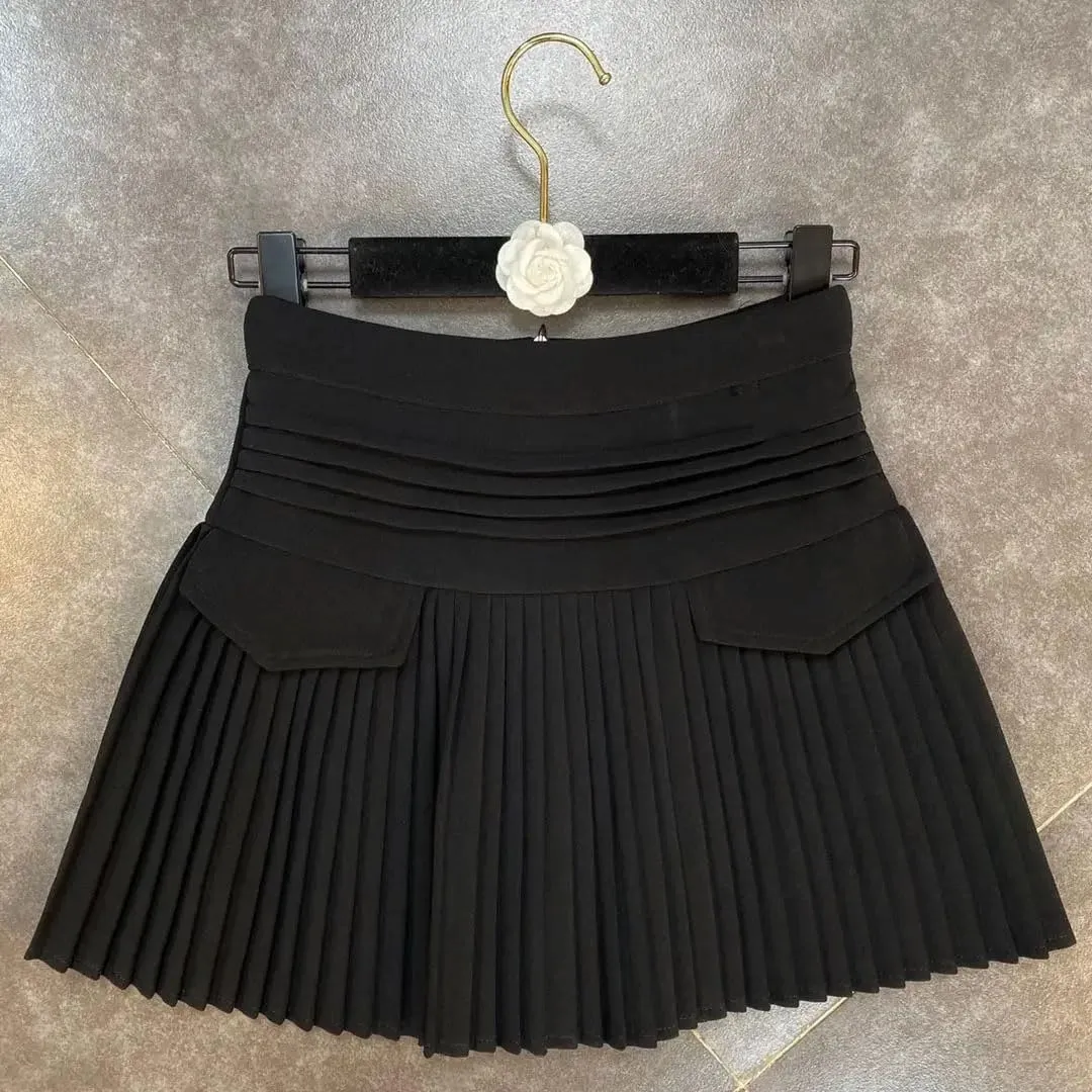 Women High Waist Short Mini Pleated Skirt Streetwear Slim Korea A Line Skirt