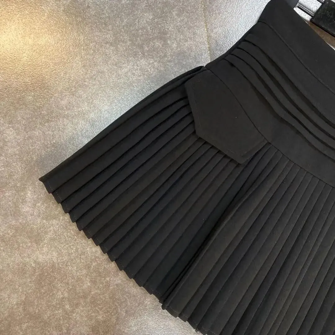 Women High Waist Short Mini Pleated Skirt Streetwear Slim Korea A Line Skirt