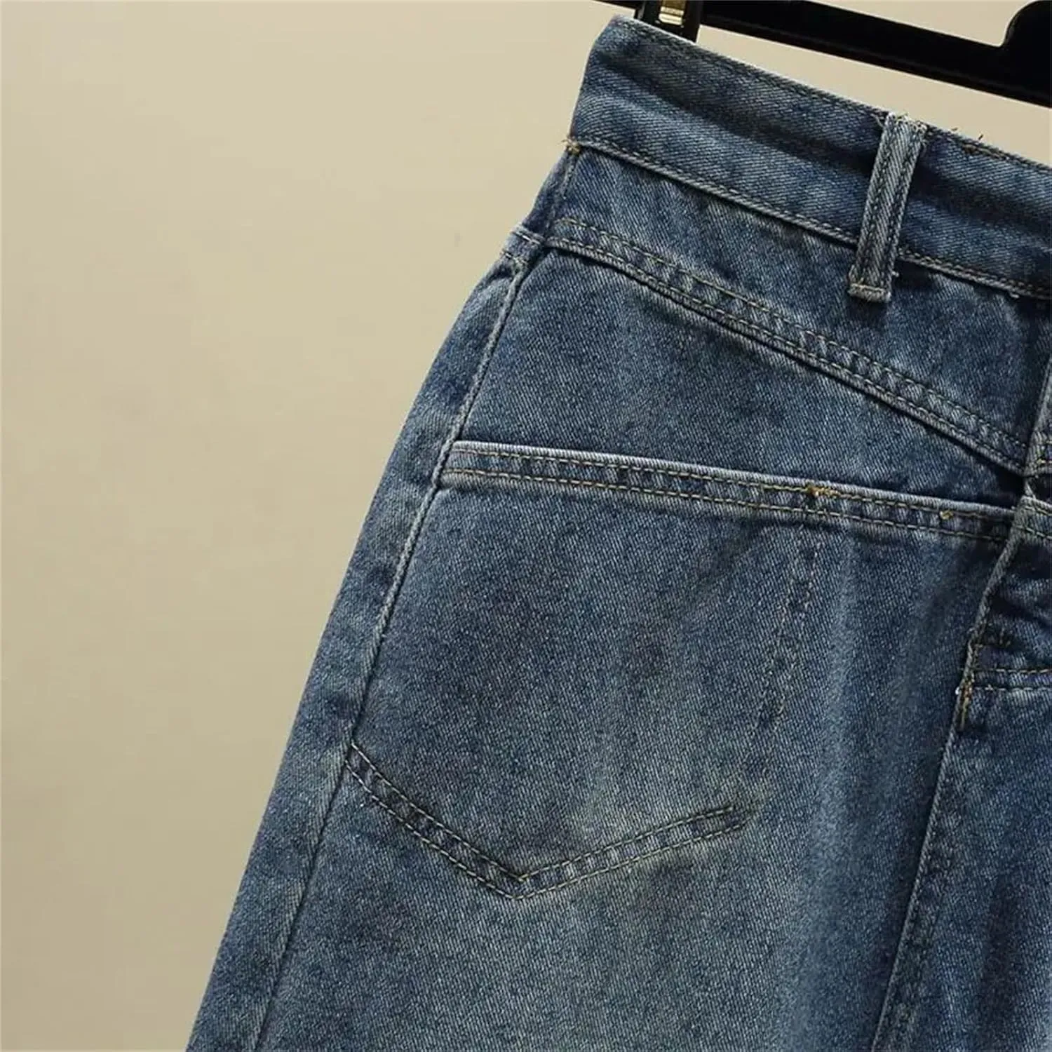 Women High Waist Split Slim Denim Skirt Spring Summer Casual Long A-Line Skirt