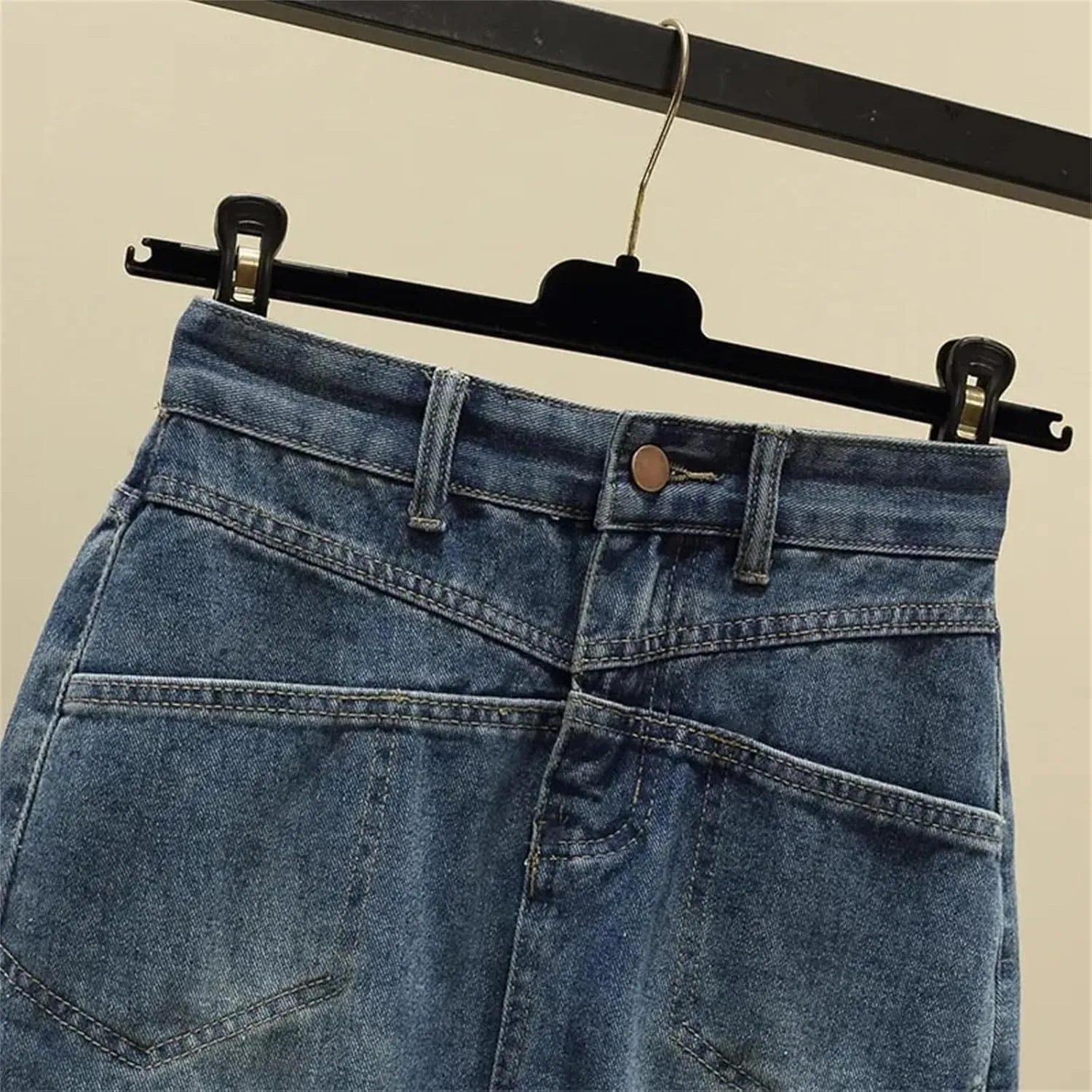 Women High Waist Split Slim Denim Skirt Spring Summer Casual Long A-Line Skirt