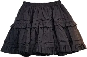Women Lace Mini Ruffles Pleated Short Skirts Summer Korean High Waist A Line Skirt