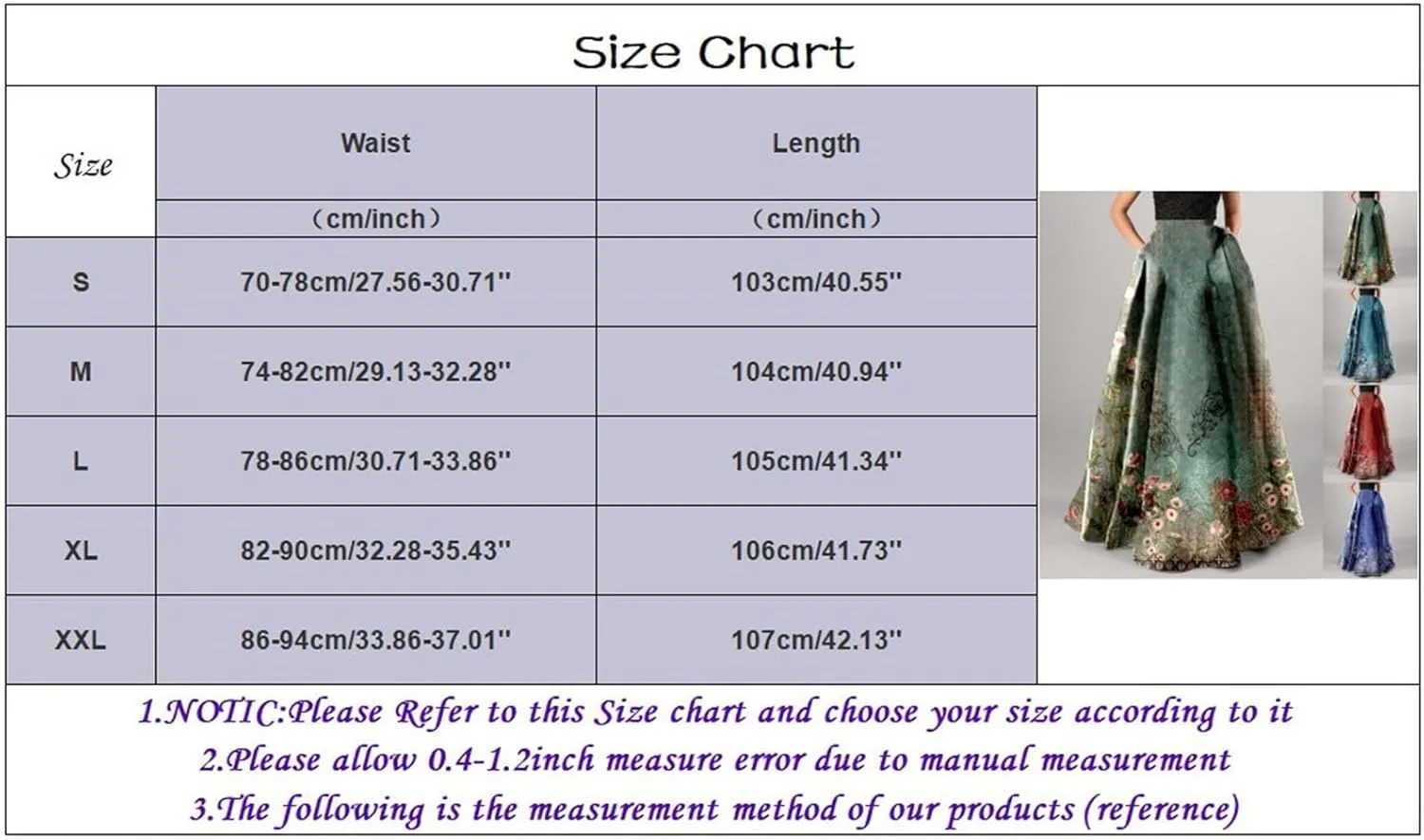Women Maxi Skirts Summer Boho Floral Artsy Print Long A Line Swing Dress Casual Beach Vacation Clothing with Pockets