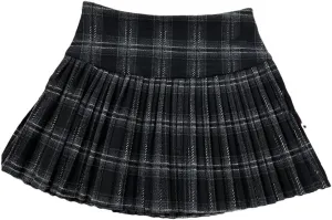 Women Plaid Mini Pleated Skirt High Waist Vintage Harajuku A-Line Skirt