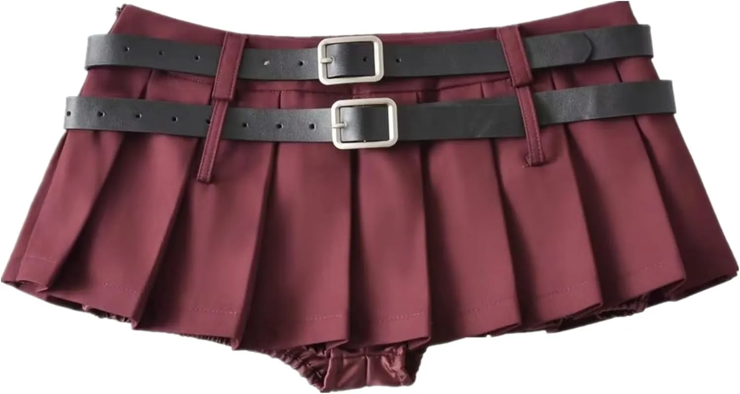 Women Sexy Pleated Mini Skirt Lace Ruffle Solid Lingerie Short Skirts Mini Skirts With Shorts Sexy Gothic Mini Skirt