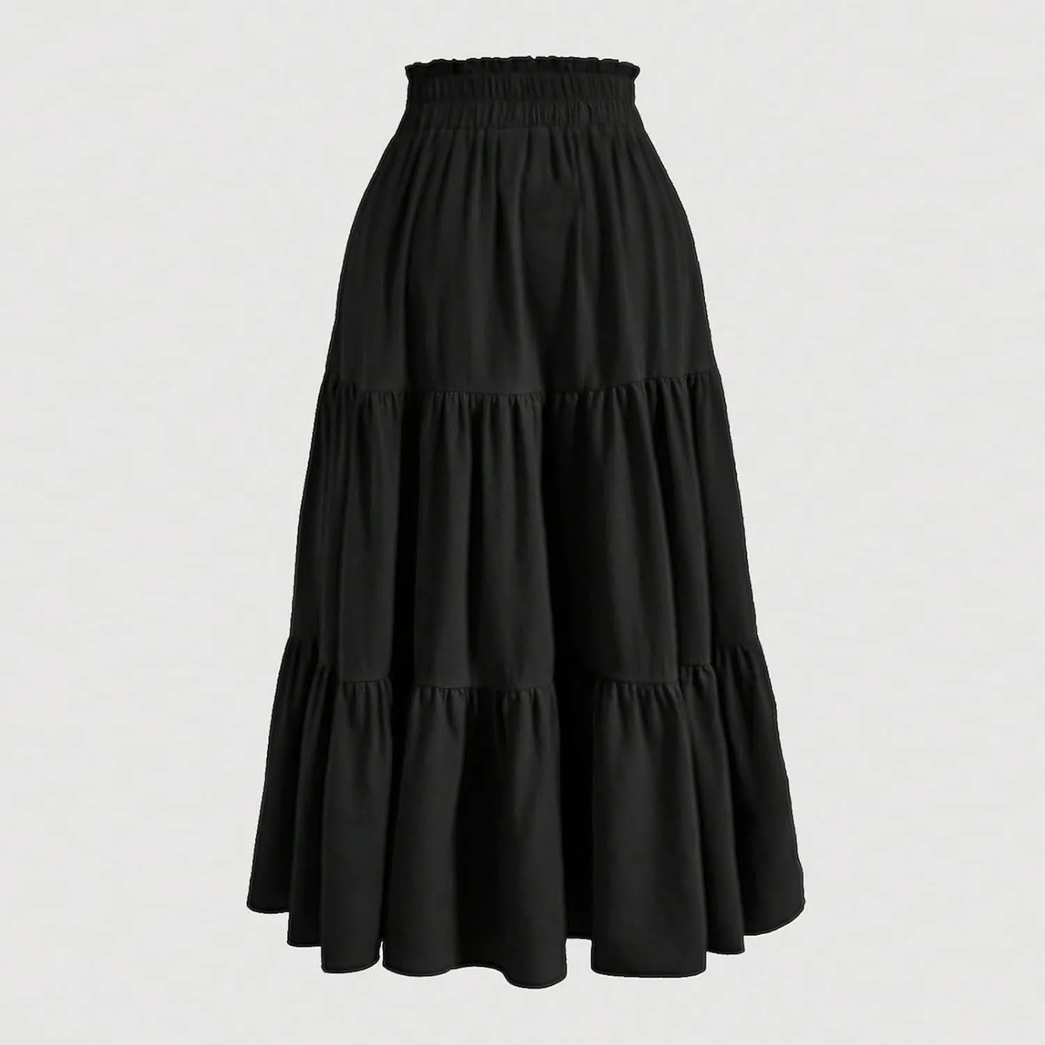 Women Summer Boho Skirts Long Flowy Skirt Tiered A-Line Skirts Maxi Floral Skirt Pleated Beach Skirt High Waist Skirt