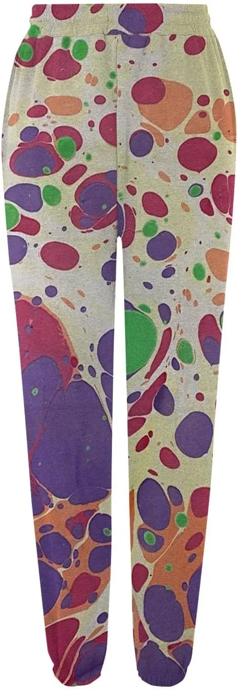 Women Sweatpants 2024 Breathable Color Blocking Gradient Casual Pants Side Pockets Leg Fleece Lounge Pants for