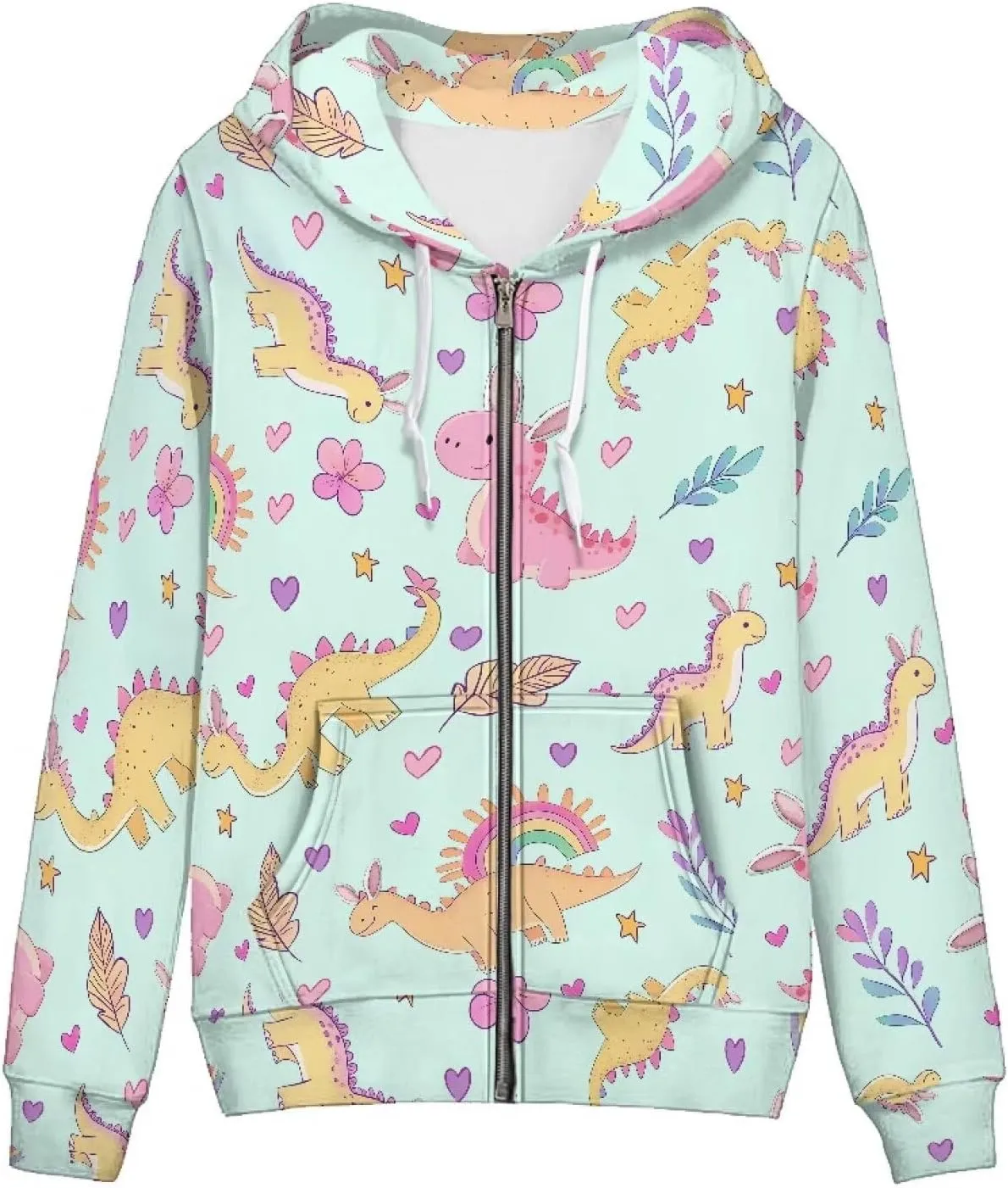 Women Zip Up Hoodies Spring Fall Trendy Cute Thin Long Sleeve Hoodie Coat With Pockets