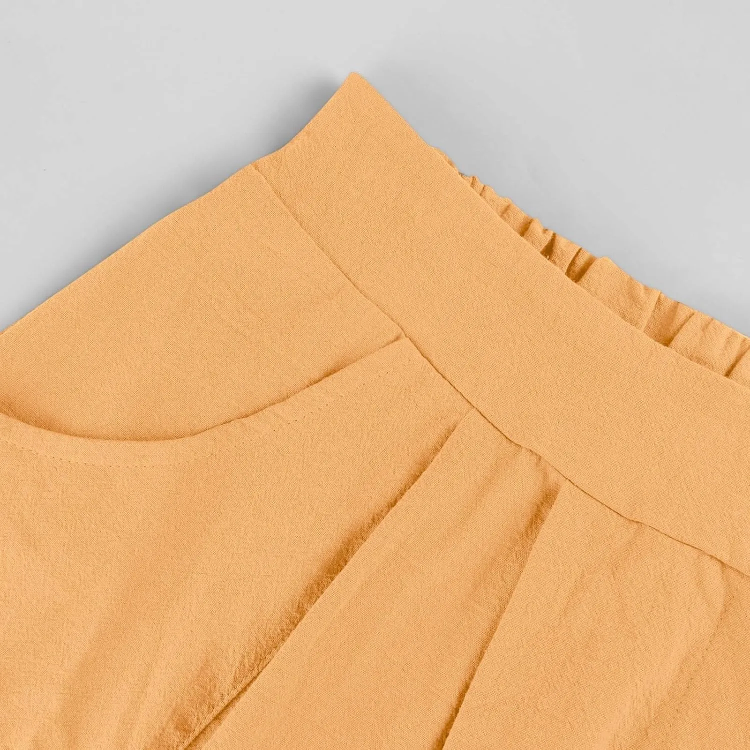 Womens A Line Midi Skirt Vintage Front Button Swing Skirts Summer High Waisted Pleated Midi Skirt with Pockets
