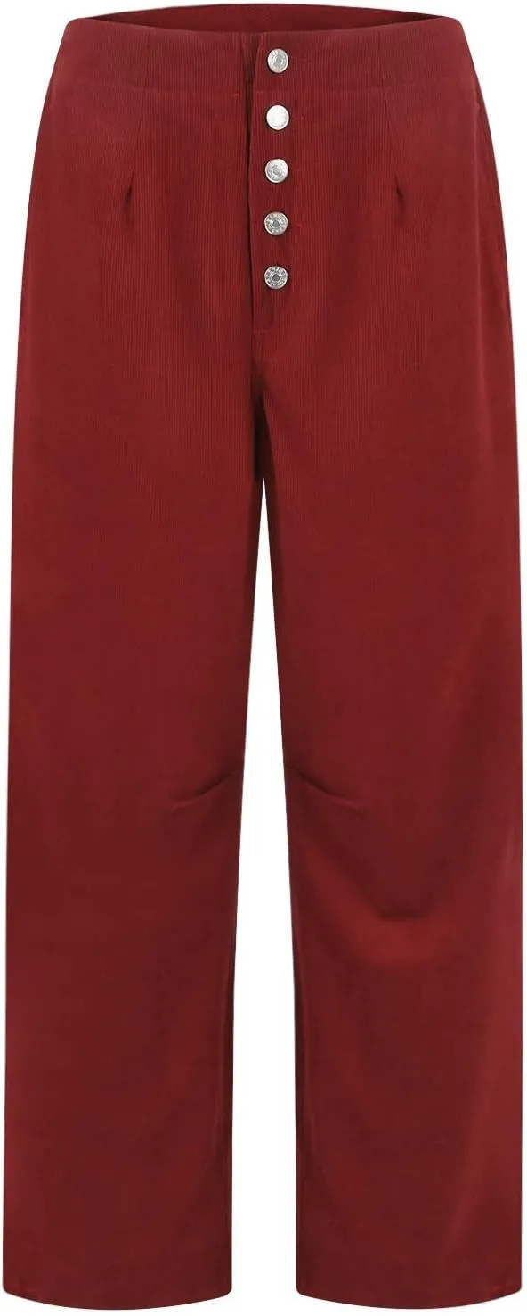 Womens Cargo Pants Button Travel Gym Y2K Straight Leg High Waisted Hiking Pants Baggy Trendy Multiple Pocket Trousers
