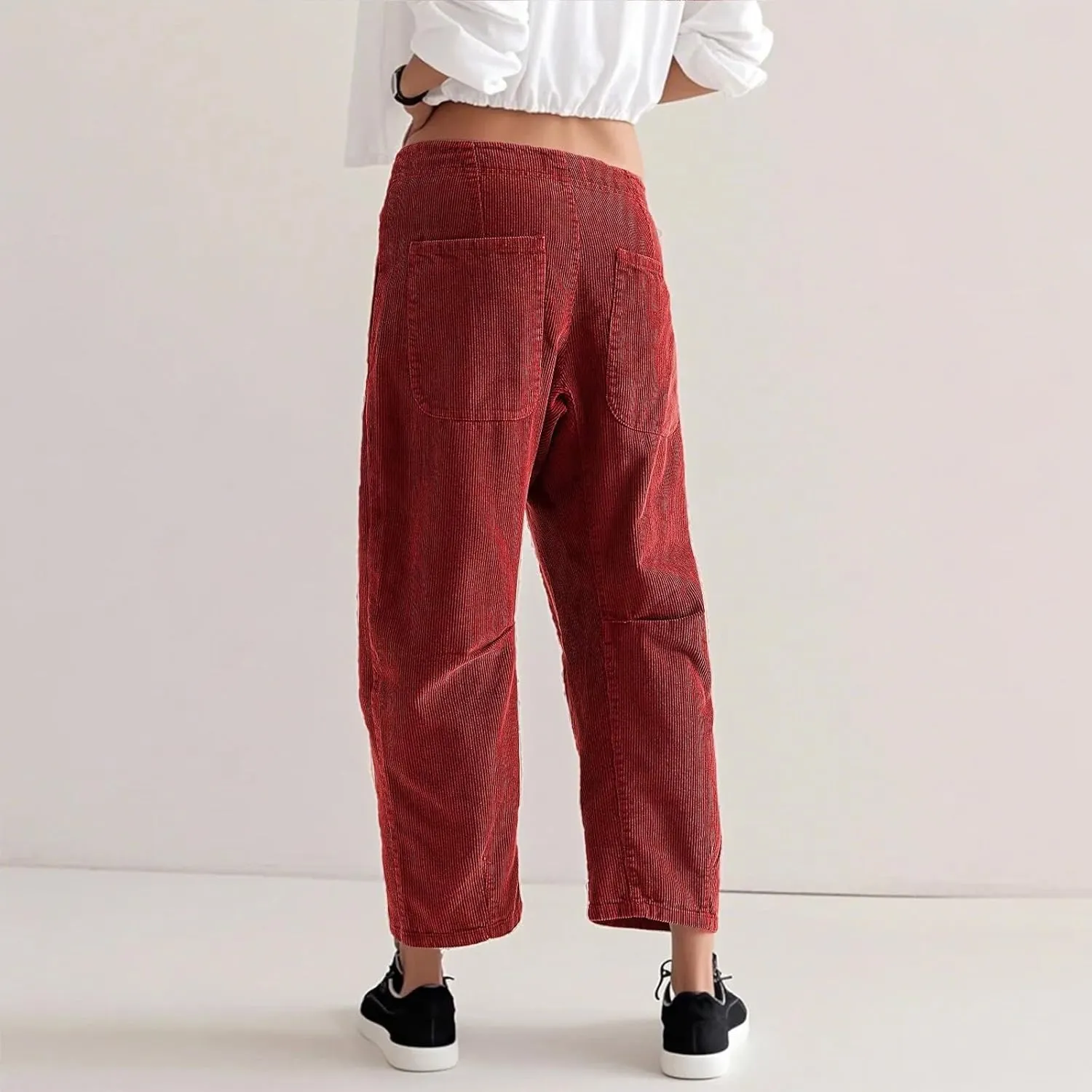 Womens Cargo Pants Button Travel Gym Y2K Straight Leg High Waisted Hiking Pants Baggy Trendy Multiple Pocket Trousers