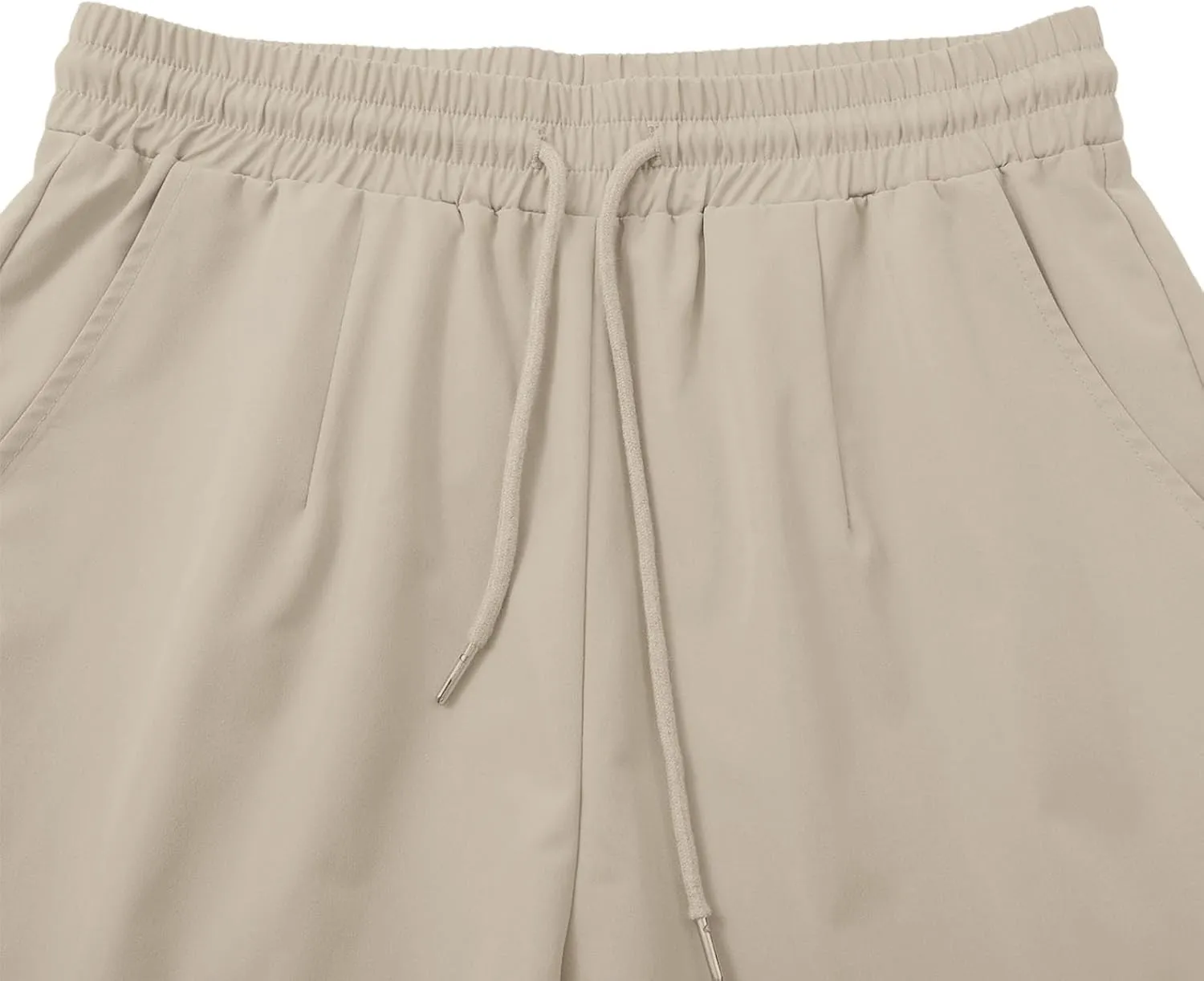 Womens Cargo Pants Casual High Waist Stretch Drawstring Straight Wide Leg Trousers Summer Baggy Trousers with Pockets