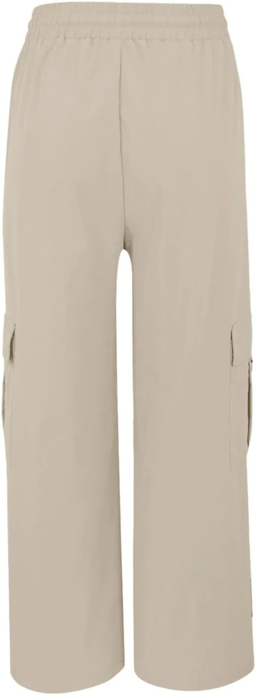 Womens Cargo Pants Casual High Waist Stretch Drawstring Straight Wide Leg Trousers Summer Baggy Trousers with Pockets