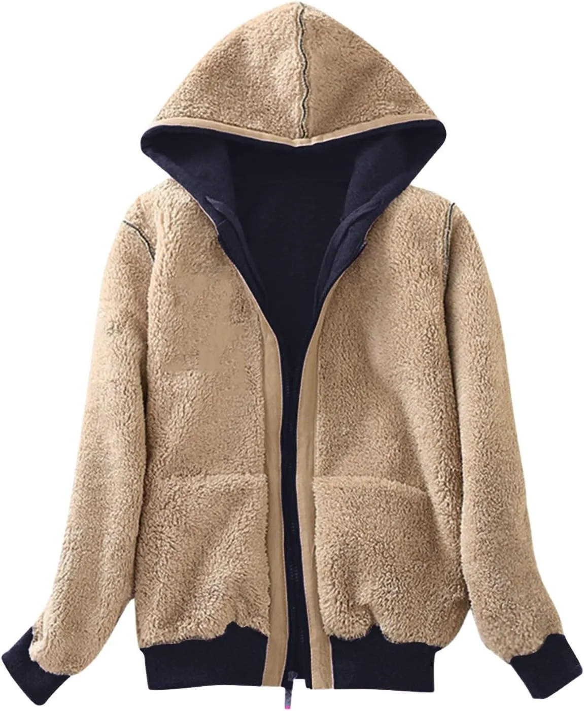 Womens Casual Oversized Sweatshirt Womens Zip Up Hoodies Cropped Sweatshirts Fleece Jackets Fall Outfits Hooded