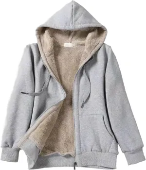 Womens Casual Oversized Sweatshirt Womens Zip Up Hoodies Cropped Sweatshirts Fleece Jackets Fall Outfits Hooded
