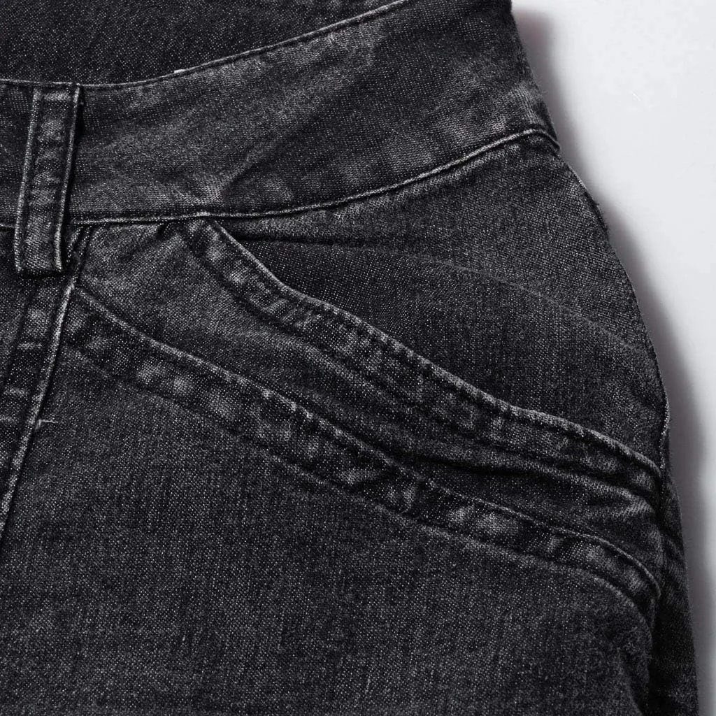 Womens Flared Jeans Stretchy Mid-Waisted Wide Leg Boot Cut Denim Pants Stylish Bell Bottom Jean Trousers with Pockets