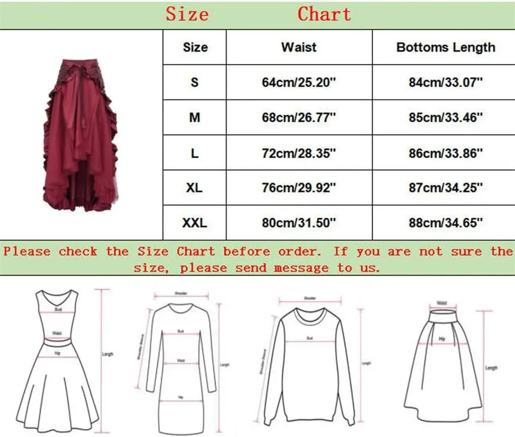 Women's High Waist A-Line Skirt, Ruffles Tulle Irregular Casual Skirt, Women Party Skirt