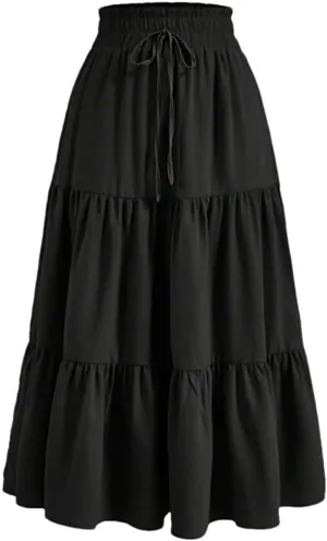 Women's High Waist Pleated A-Line Skirt Casual Office Lady Temperament Thin Floral Skirt