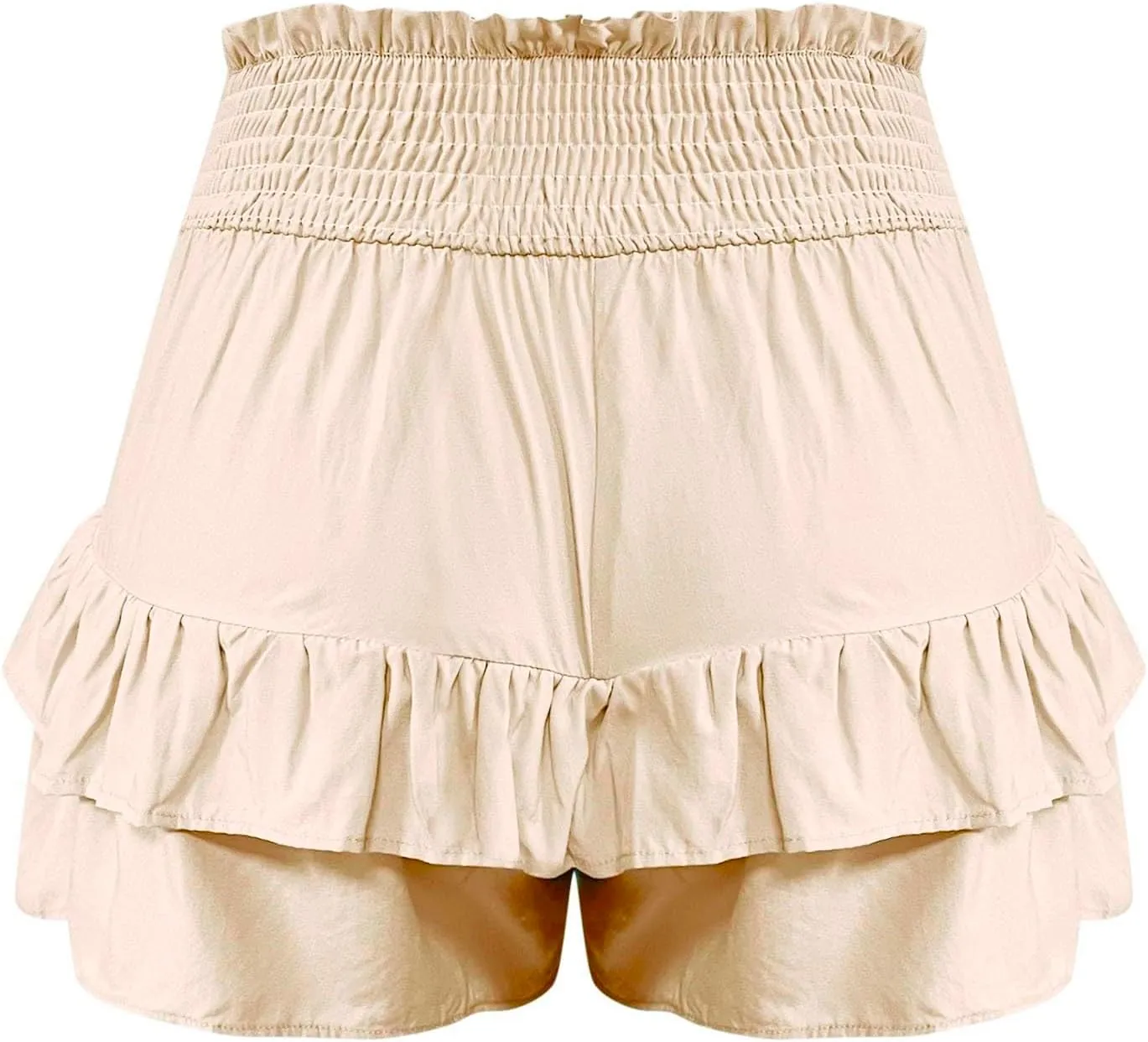 Women's High Waist Ruffle Mini Skirt Cute Flowy Beach Pleated Short Skirt 2025 Summer Fashion Trendy Skorts