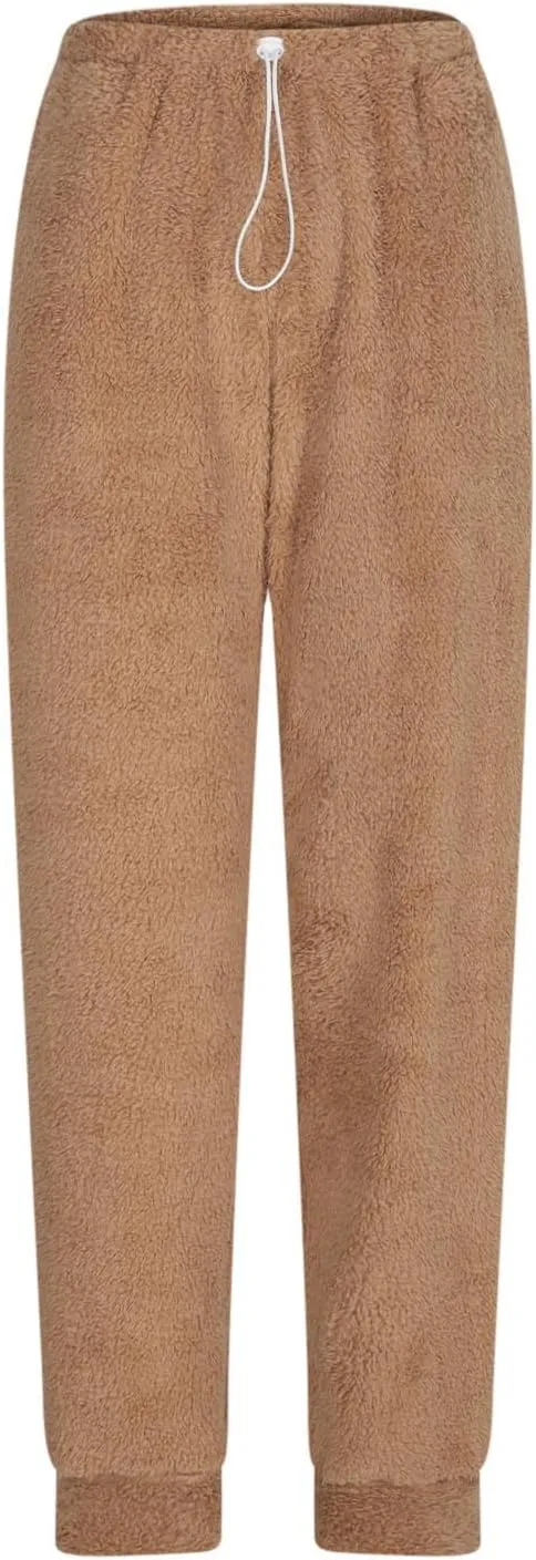 Women's High Waisted Fleece Lined Sweatpants Trendy Casual Baggy Joggers with Pockets,Winter Soft Warm Lounge Pants