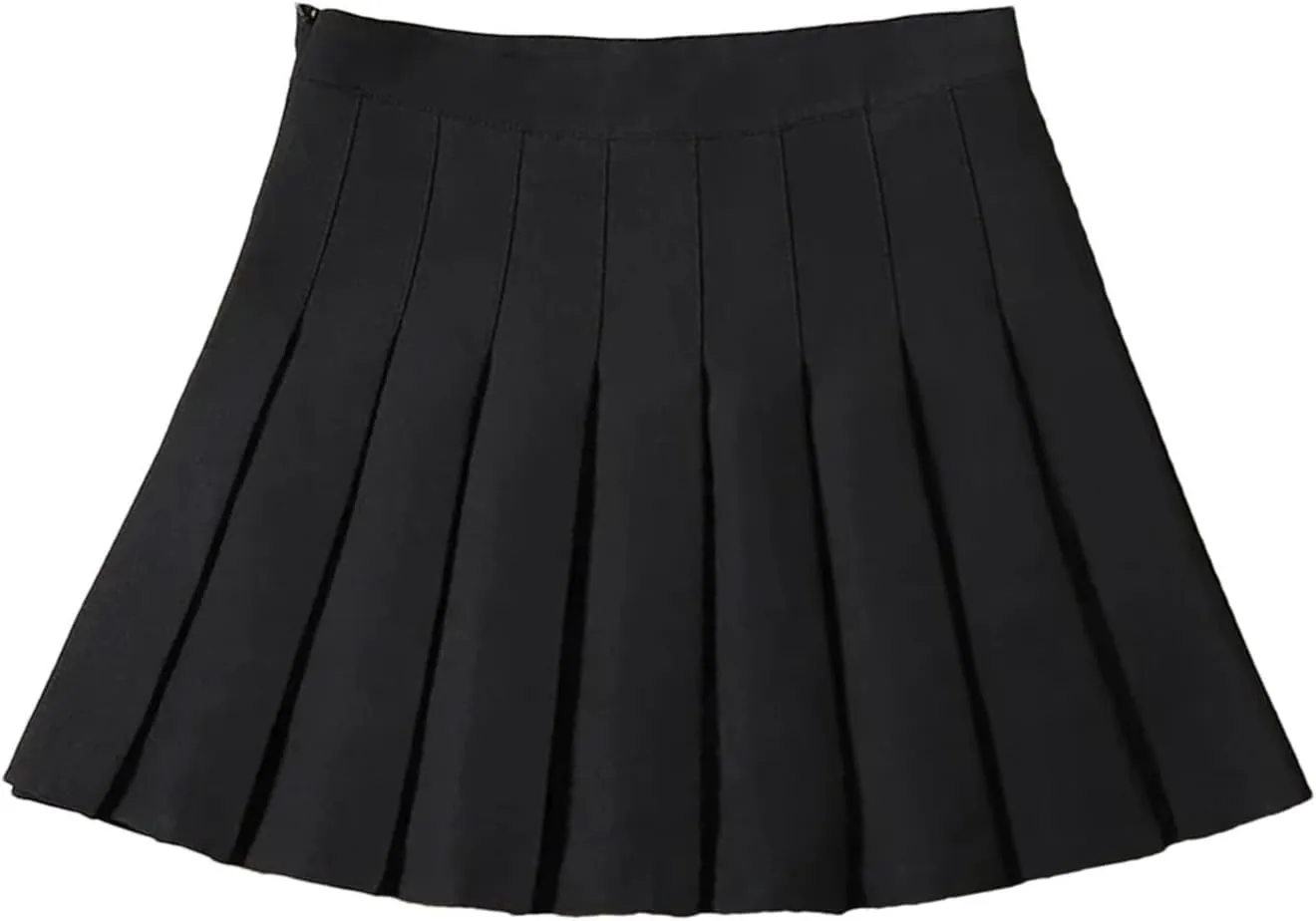 Women's Korean Style Pleated Mini Skirts Summer High Waist A-LINE Skirt
