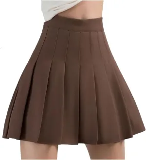 Women's Korean Style Pleated Mini Skirts Summer High Waist A-LINE Skirt