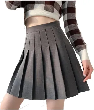 Women's Korean Style Pleated Mini Skirts Summer High Waist A-LINE Skirt