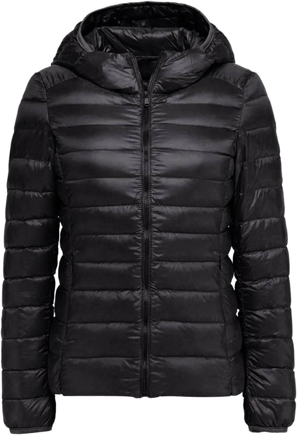 Women's Lightweight Packable Down Jacket Quilted Puffer Coat with Hood Light Weight Short Down Jacket