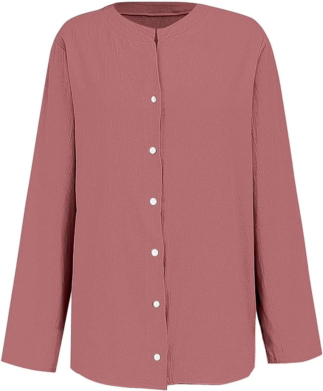 Womens Linen Shirts V-Neck Buttons Blouse Bohemian Boho Lightweight Tee Tops Short Sleeve Loose Fit T-Shirt