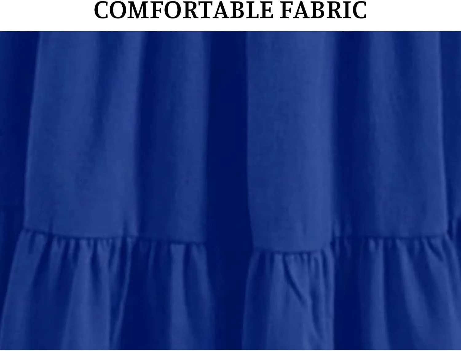 Womens Midi Skirts Elastic High Waist A-Line Swing Skirts Long Ruffle Tiered Hem Maxi Skirt