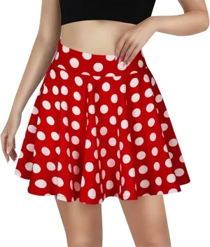 Women's Pleated Mini Skater Skirt Stretch Basic School Cheerleader Tennis Skirt Comfy Casual Uniform 2025 Summer