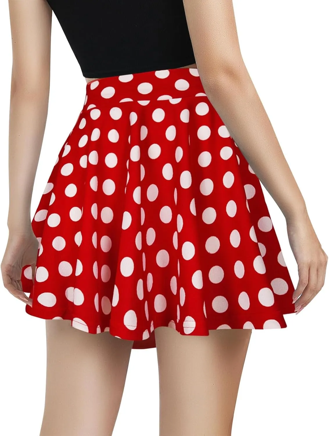 Women's Pleated Mini Skater Skirt Stretch Basic School Cheerleader Tennis Skirt Comfy Casual Uniform 2025 Summer