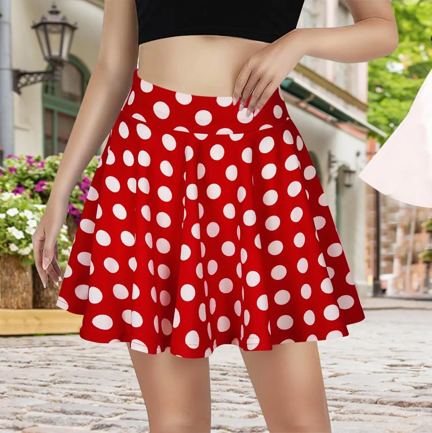 Women's Pleated Mini Skater Skirt Stretch Basic School Cheerleader Tennis Skirt Comfy Casual Uniform 2025 Summer